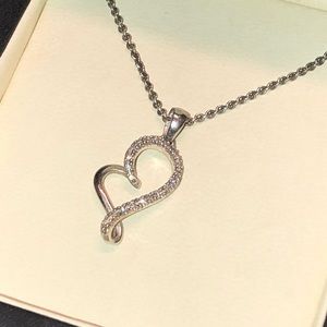 1/10 CTW Diamond Heart Necklace